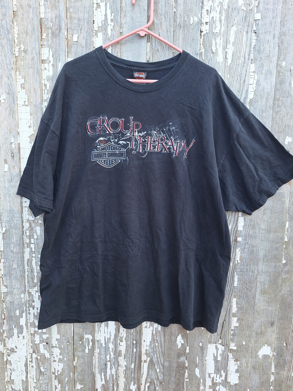 Harley-Davidson "Group Therapy" Black Graphic Tee Size 3XL